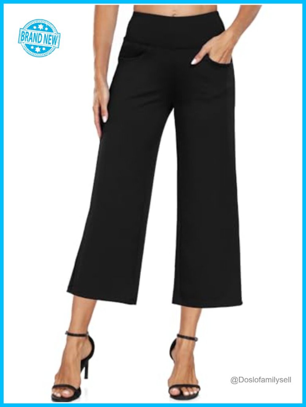 High Waist Wide Leg Yoga Pants with Pockets Stretch Dress Casual Sweatpants
